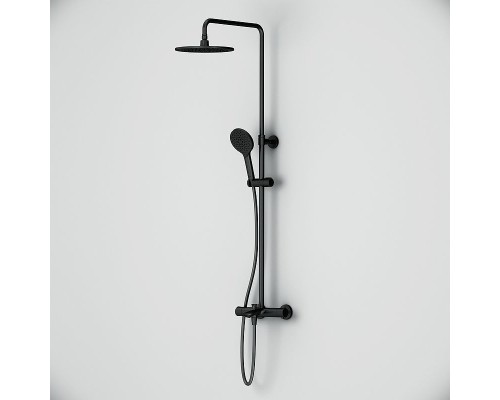 Душевая система AM.PM Like F0780522 с термостатом Черная матовая