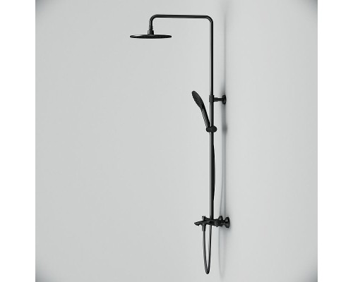 Душевая система AM.PM Like F0780522 с термостатом Черная матовая