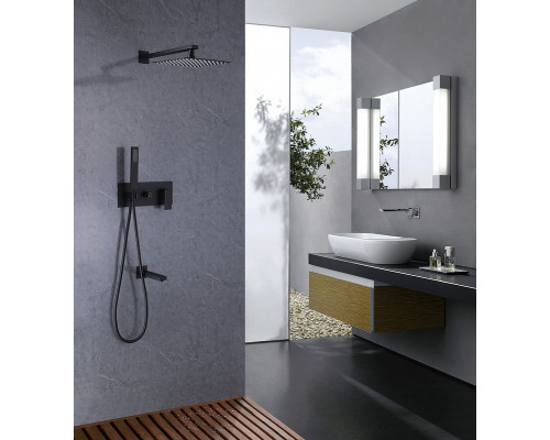 Душевая система Abber Daheim AF8217B Черная матовая