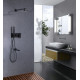 Душевая система Abber Daheim AF8217B Черная матовая