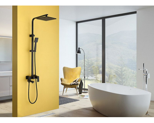 Душевая система Abber Daheim AF8216B Черная матовая