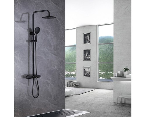 Душевая система Abber Thermostat AF8516B Черная матовая