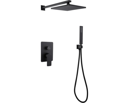 Душевая система Abber Weiss Insel AF8018B Черная матовая