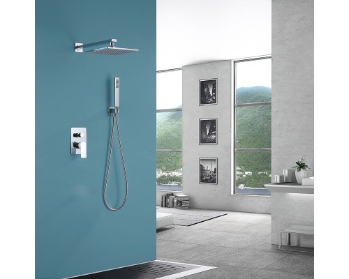 Душевая система Abber Weiss Insel AF8018W Белая Хром