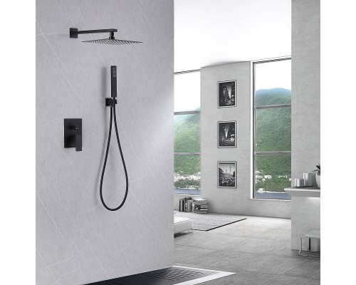 Душевая система Abber Daheim AF8219B Черная матовая