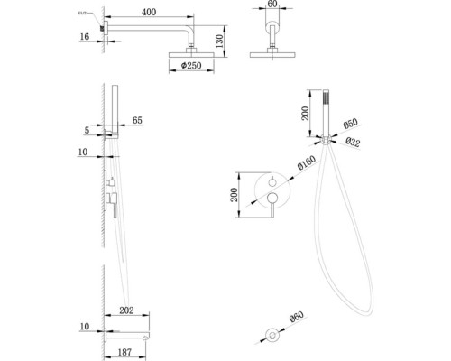 Душевая система Abber Emotion AF8817 Хром