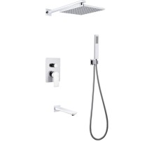 Душевая система Abber Weiss Insel AF8017W Белая Хром
