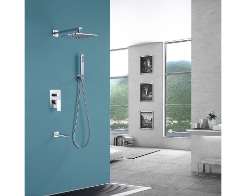 Душевая система Abber Weiss Insel AF8017W Белая Хром