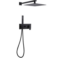 Душевая система Abber Daheim AF8218B Черная матовая