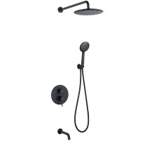 Душевая система Abber Wasser Kreis AF8117B Черная матовая