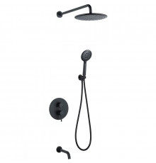 Душевая система Abber Wasser Kreis AF8117B Черная матовая