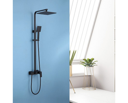 Душевая система Abber Daheim AF8220B Черная матовая