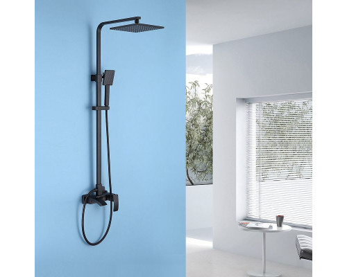 Душевая система Abber Wasserfall AF8616B Черная матовая