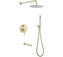 Душевая система Abber Emotion AF8817G Золото матовое