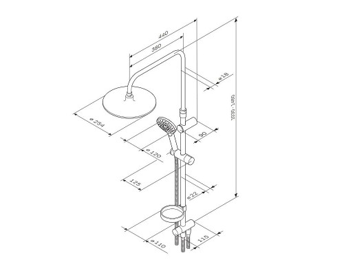 Душевая система AM.PM Like F0780064 Хром