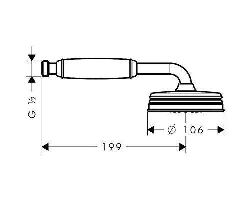 Ручной душ Axor Montreux 16320000 Хром