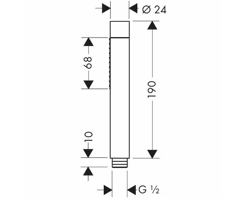 Ручной душ Axor Starck 28532670 Черный матовый