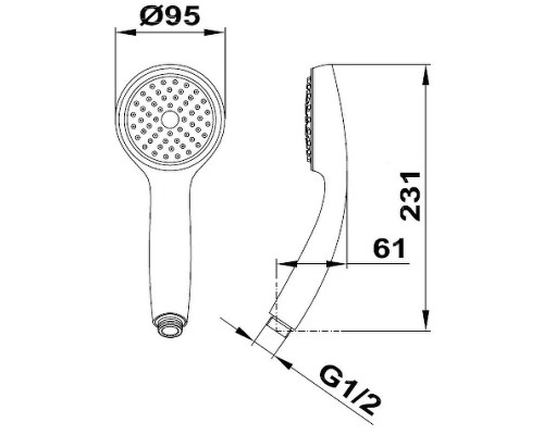 Ручной душ Teka Калм Спорт 790036600 Хром