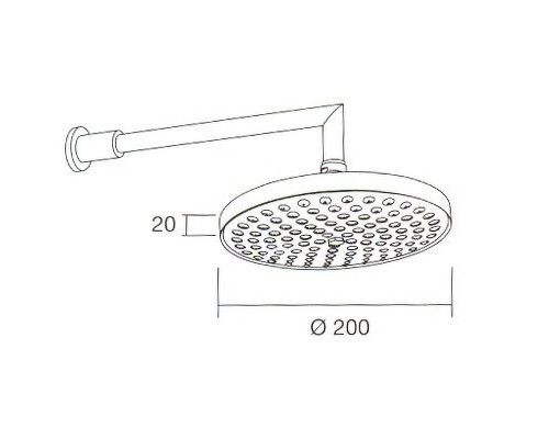 Верхний душ Margaroli 208CR Хром