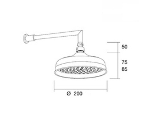 Верхний душ Margaroli Luxury L206CR Хром