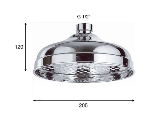 Верхний душ Remer 359B20X Хром