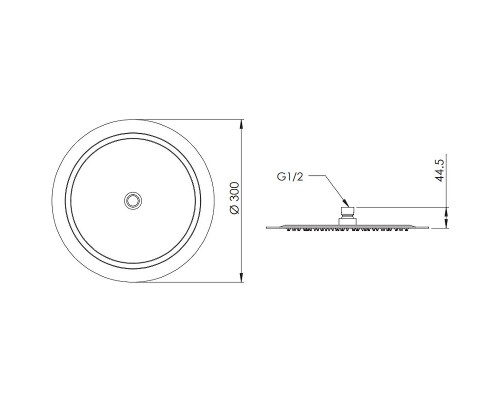 Верхний душ Remer SS357UFM30X Нержавеющая сталь