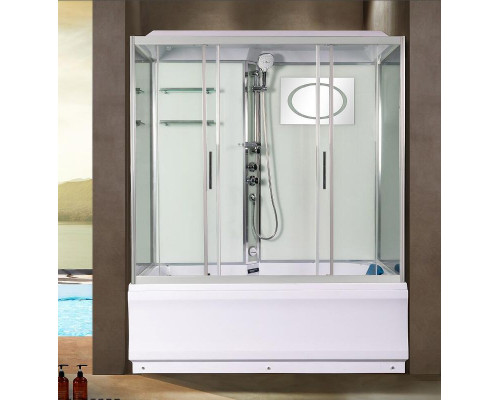 Душевой бокс WeltWasser WW500 Emmer 150/85/55-2 150х85 10000004659 профиль Хром стекло прозрачное