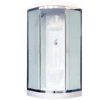 Душевая кабина Royal Bath НК 90x90 RB90HK6-WC-CH стекло матовое задняя стенка Белая