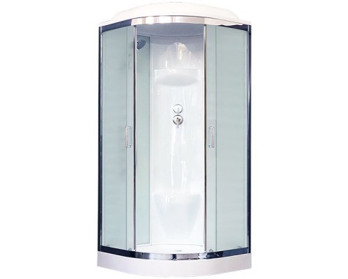 Душевая кабина Royal Bath НК 90x90 RB90HK6-WC-CH стекло матовое задняя стенка Белая