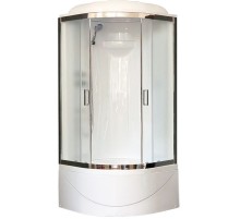 Душевая кабина Royal Bath ВК 90x90 RB90BK1-M-CH стекло матовое задние стенки Белые