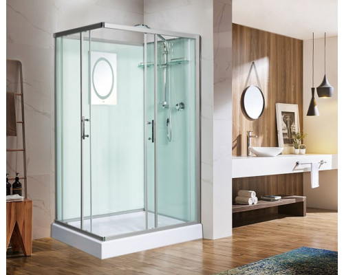 Душевая кабина WeltWasser WW500 Laine 1201 120x90 10000003270 профиль Хром стекло прозрачное