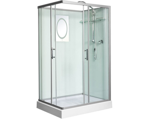 Душевая кабина WeltWasser WW500 Laine 1201 120x90 10000003270 профиль Хром стекло прозрачное