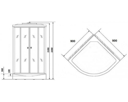 Душевая кабина Niagara Eco 90х90 NG-3304-14 без гидромассажа