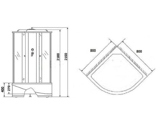 Душевая кабина Niagara Eco 80х80 NG-7507-14 без гидромассажа