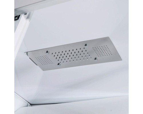 Душевая кабина Orans 130x90 L 86155l0 с гидромассажем профиль Белый задние стенки Белые