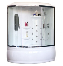 Душевой бокс Royal Bath ALP 170x100 RB170ALP-T-CH-R с гидромассажем стекло прозрачное задняя стенка Белая