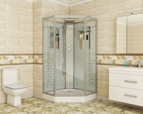 Душевая кабина Niagara Lux NG-7717WBK 100x100 без гидромассажа