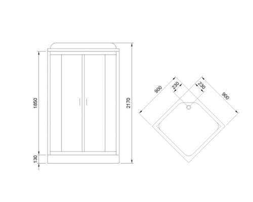 Душевая кабина Royal Bath HP 80х80 RB80HP1-M без гидромассажа