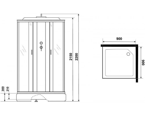 Душевая кабина Niagara Classic NG-1108-14 90х90 без гидромассажа
