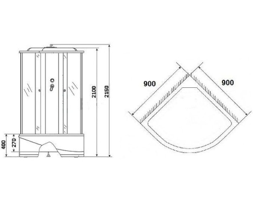 Душевая кабина Niagara Eco 90х90 NG-8308-14 без гидромассажа