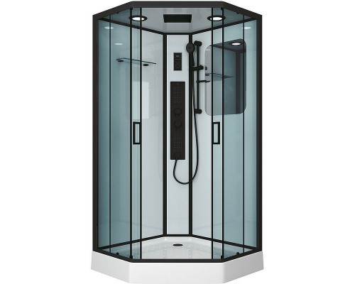 Душевая кабина Niagara Premium 100x100 NG-6902-01GD Black с гидромассажем