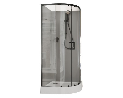 Душевая кабина Aquanet Passion EVO R Black 90х90 267257 без гидромассажа