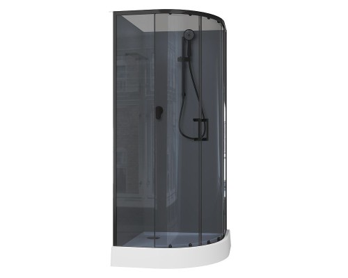 Душевая кабина Aquanet Passion EVO R Black 90х90 267259 без гидромассажа