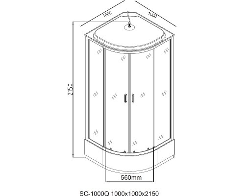 Душевая кабина Aquanet SC-1000Q 100х100 243329 без гидромассажа
