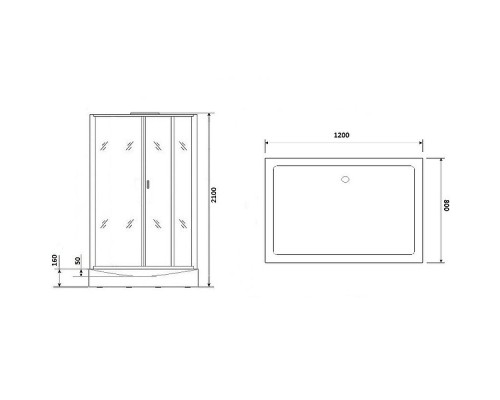 Душевая кабина Niagara Premium 120x80 NG-6912-01QL Black без гидромассажа