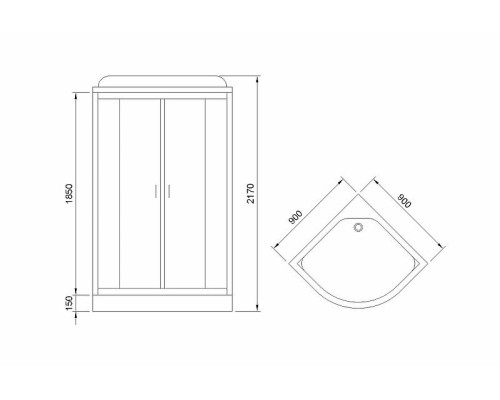 Душевая кабина Royal Bath HK 90x90 RB90HK5-WC без гидромассажа