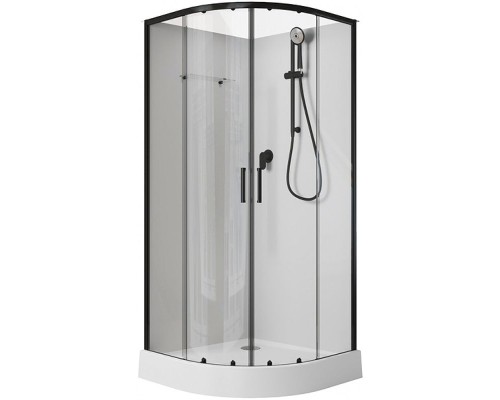 Душевая кабина Aquanet Passion EVO R Black 100х100 282010 без гидромассажа