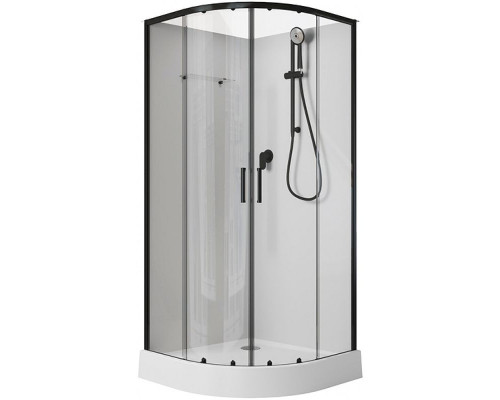 Душевая кабина Aquanet Passion EVO R Black 80х80 281984 без гидромассажа