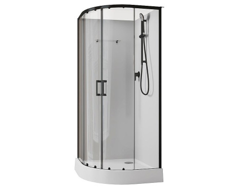 Душевая кабина Aquanet Passion EVO R Black 80х80 281984 без гидромассажа