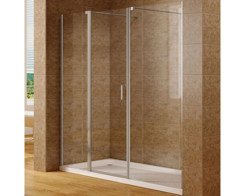 Душевая дверь Aquanet Cinetic AE12-N-120H190U-CT + AE12-F-90H190U-CT 210 254244 профиль Хром стекло прозрачное